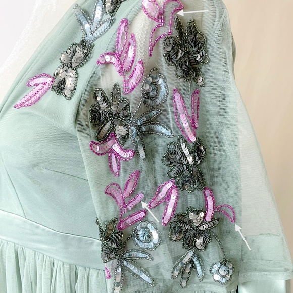 🚫Sold🚫 ASOS Maya Maternity NWT Green Tulle Dress - Picture 6 of 8